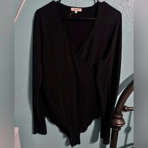 Madewell Faux Wrap Longsleeve Bodysuit